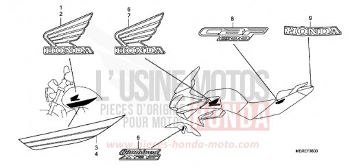 MARQUE/RAYURE CBF600NA9 de 2009